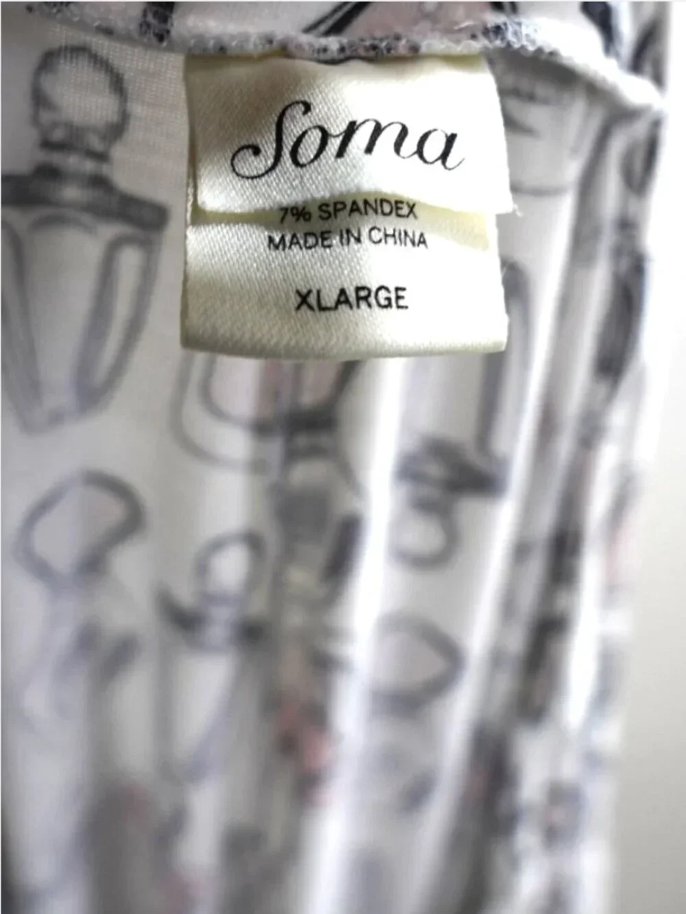 Soma Perfume Bottles Pajama Bottoms size XL